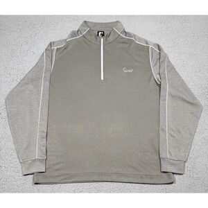 FootJoy Pullover Mens 2XL Gray Quarter Zip Long Sleeve Aliante Golf Club